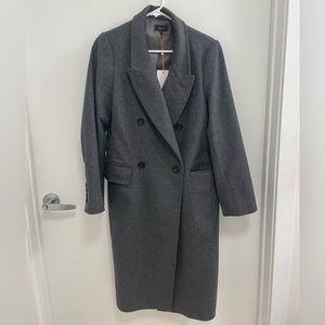 Quince Gray Long Pea Coat